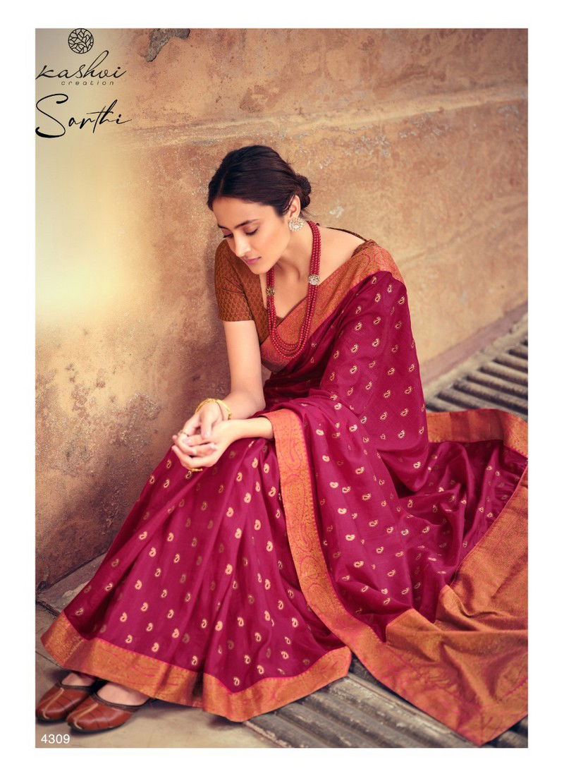 Kashvi Sarthi Fancy Designer Heavy Festive Casual Wear Printed Silk Sarees Collection